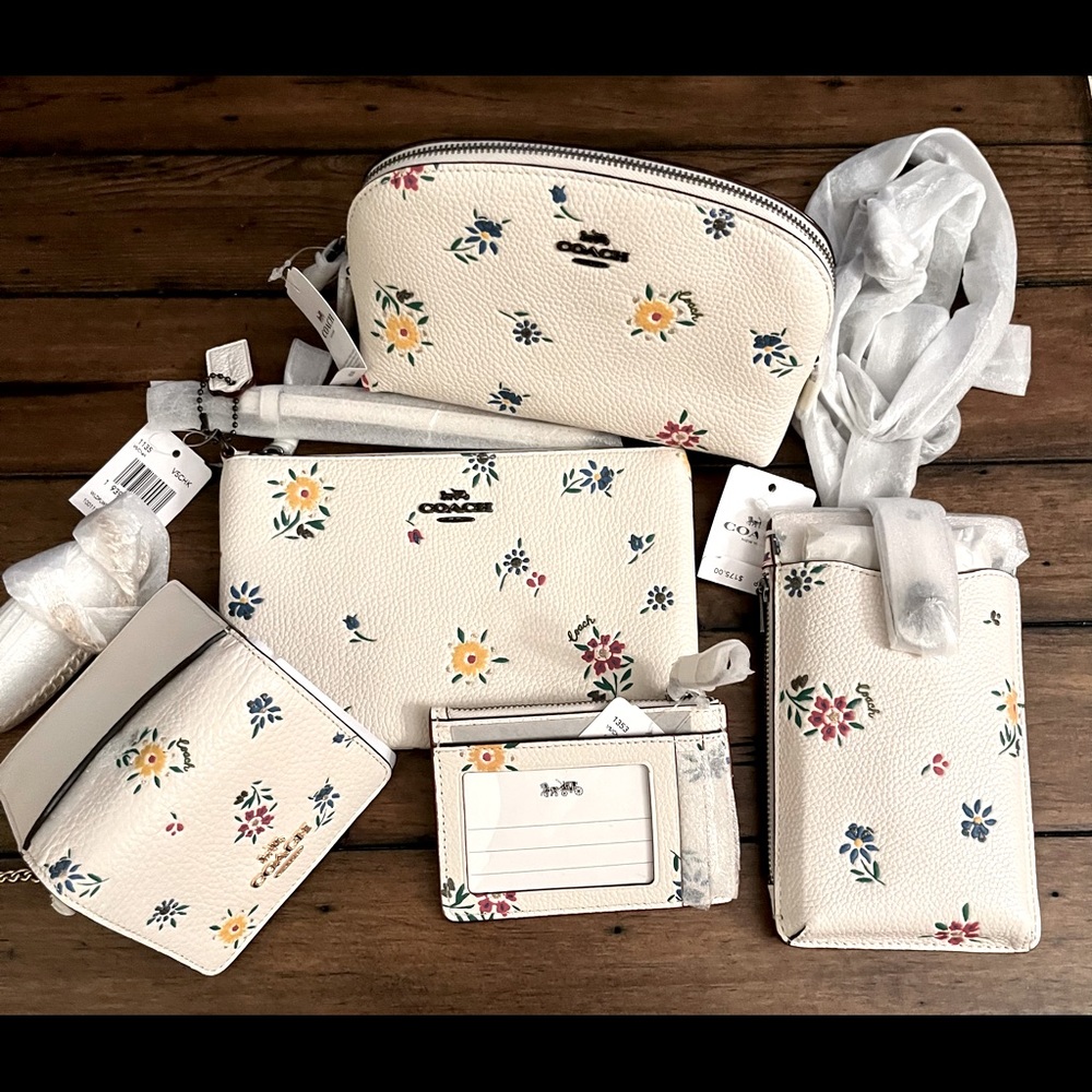NWT!!!! HTF Coach 6 piece Wildflower Serena satchel collection-firm!!!